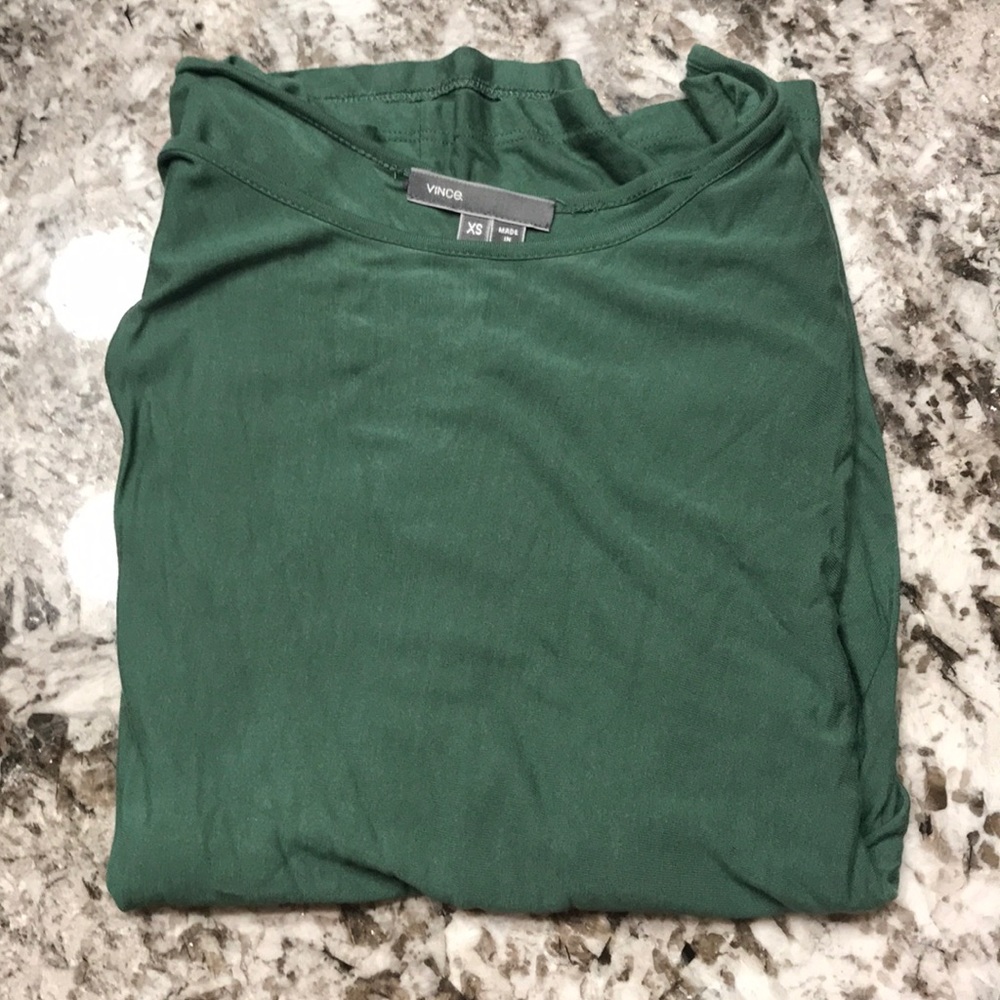 Vince green 3/4 sleeve tee
